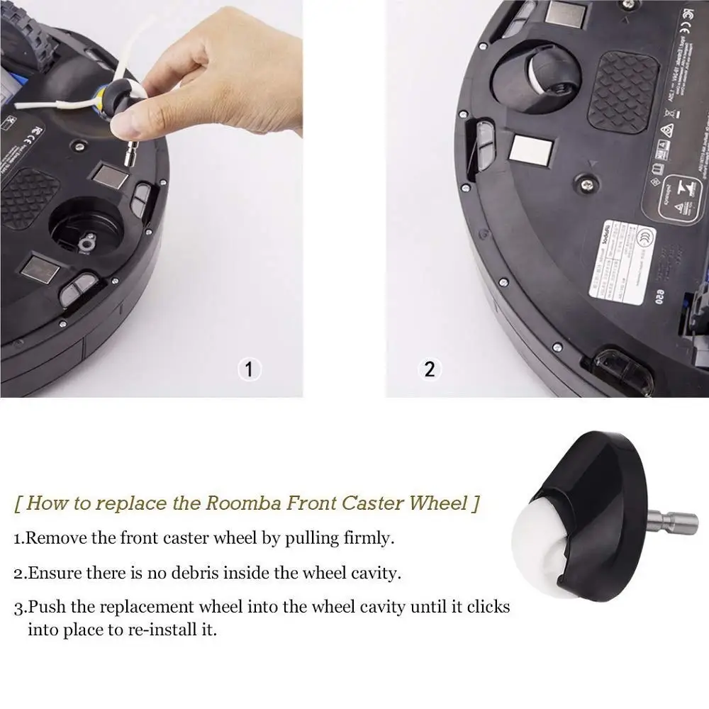 Замена Roomba переднее колесо ролик в сборе для iRobot i7 + плюс E5 E6 E7 500 600 700 800 900 серии