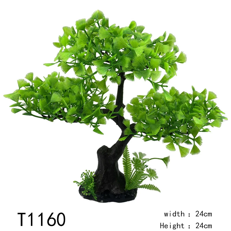 1 шт. Украшение для аквариума искусственные водоросли сосна аквариум бонсай