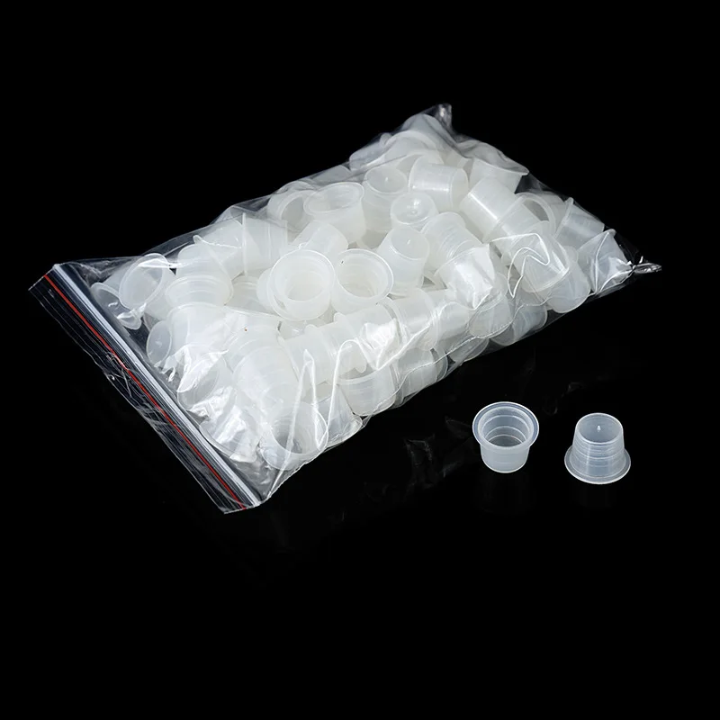 100 ПК S/M Пластик одноразовые мануального татуажа бровей чернил для чашки