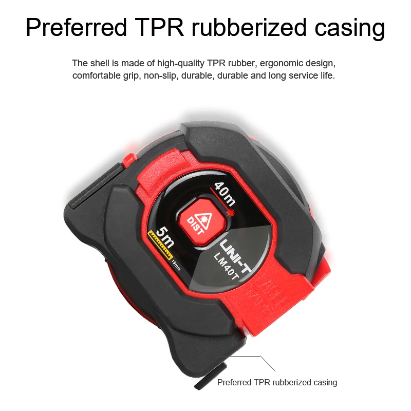 LM40T 2 in 1 Laser Ranging Tape Measure Buildings, Interior and Exterior Decoration Design Engineering Measurement rangefinder