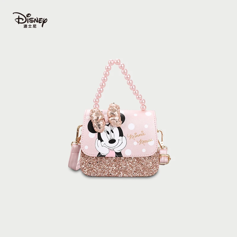 

Disney Minnie Mouse Women's Messenger Bag 2020 New Fashion Minnie Shoulder Bag Dazzling Pink Sequined Pouch