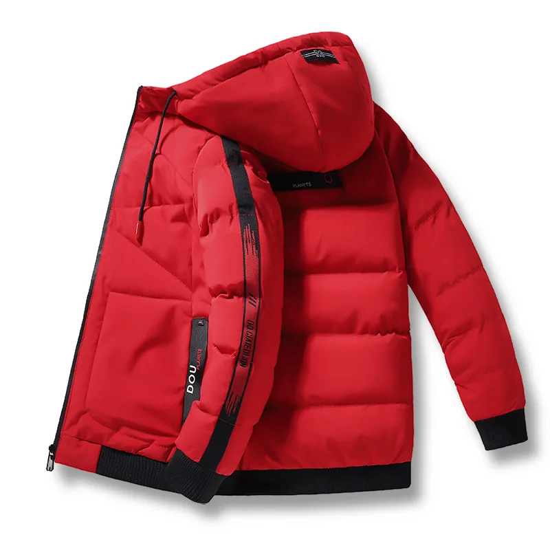 ZOGAA 2021 New Men's Winter Warm Jacket  Slim Fit Fashion Thicken Outwear Tracksuit Men's Hooded Warm Cotton Jacket With Zipper