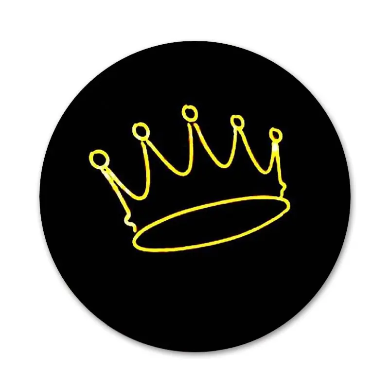 Мультяшная корона король и королева значок для одежды рюкзака декоративный