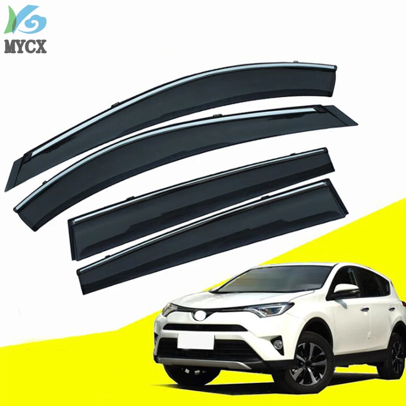 

Подходит для Toyota RAV4 XA40 2014 2015 2016 2017 2018 автомобильные аксессуары дверь дым Окно Солнцезащитный козырек ветрозащитные дефлекторы