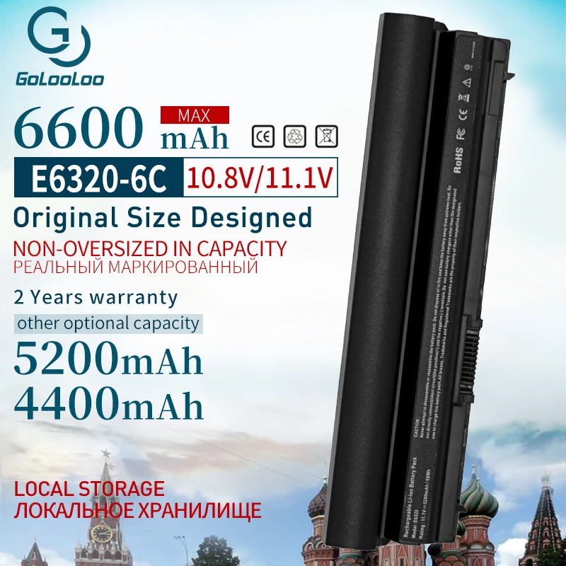 Аккумулятор для ноутбука DELL Latitude E6120 E6220 E6230 E6320 XFR E6330 E6430S 6600 мА · ч 11 1 В 0F7W7V 11HYV 7FF1K