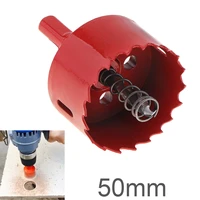 50mm m42 bi metal hole saw drilling hole cut tool with sawtooth and spring wood drilling for pvc plate woodworking