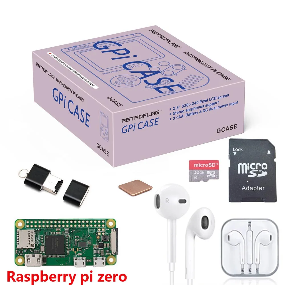 Bundle 6 Retroflag GPi Чехол комплект с 32G Micro SD карты для Raspberry Pi Zero/Zero W - Цвет: Bundle 6