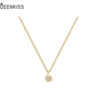 qeenkiss nc709 fine jewelry wholesale fashion woman girl birthday wedding gift table tennis racket 18kt gold pendant necklace