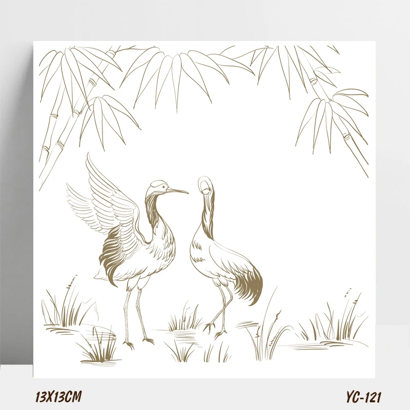 

Red-crowned crane Silicone Stamp for DIY Scrapbooking/Photo Album Decorative Card Making Clear Stamps Supplies