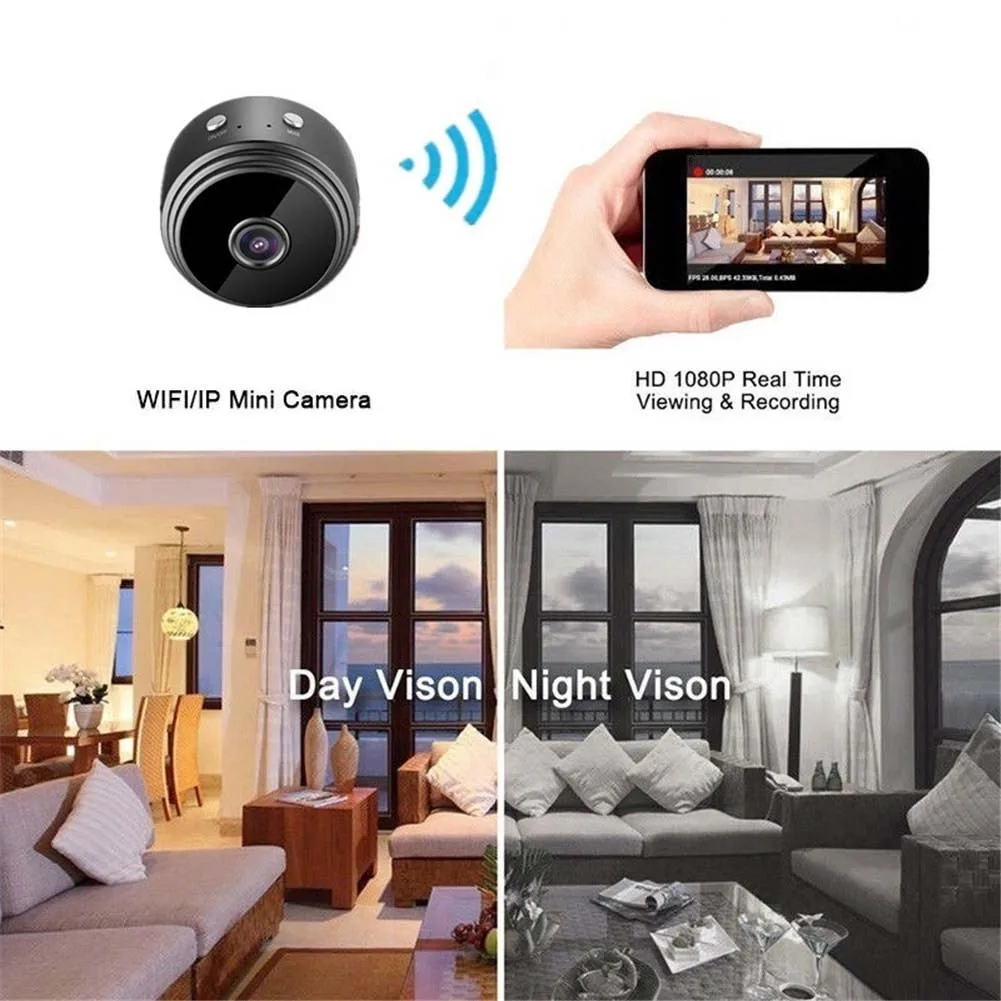 Мини WiFi смарт беспроводной 1080P HD Спорт инфракрасное ночное видение Обнаружение