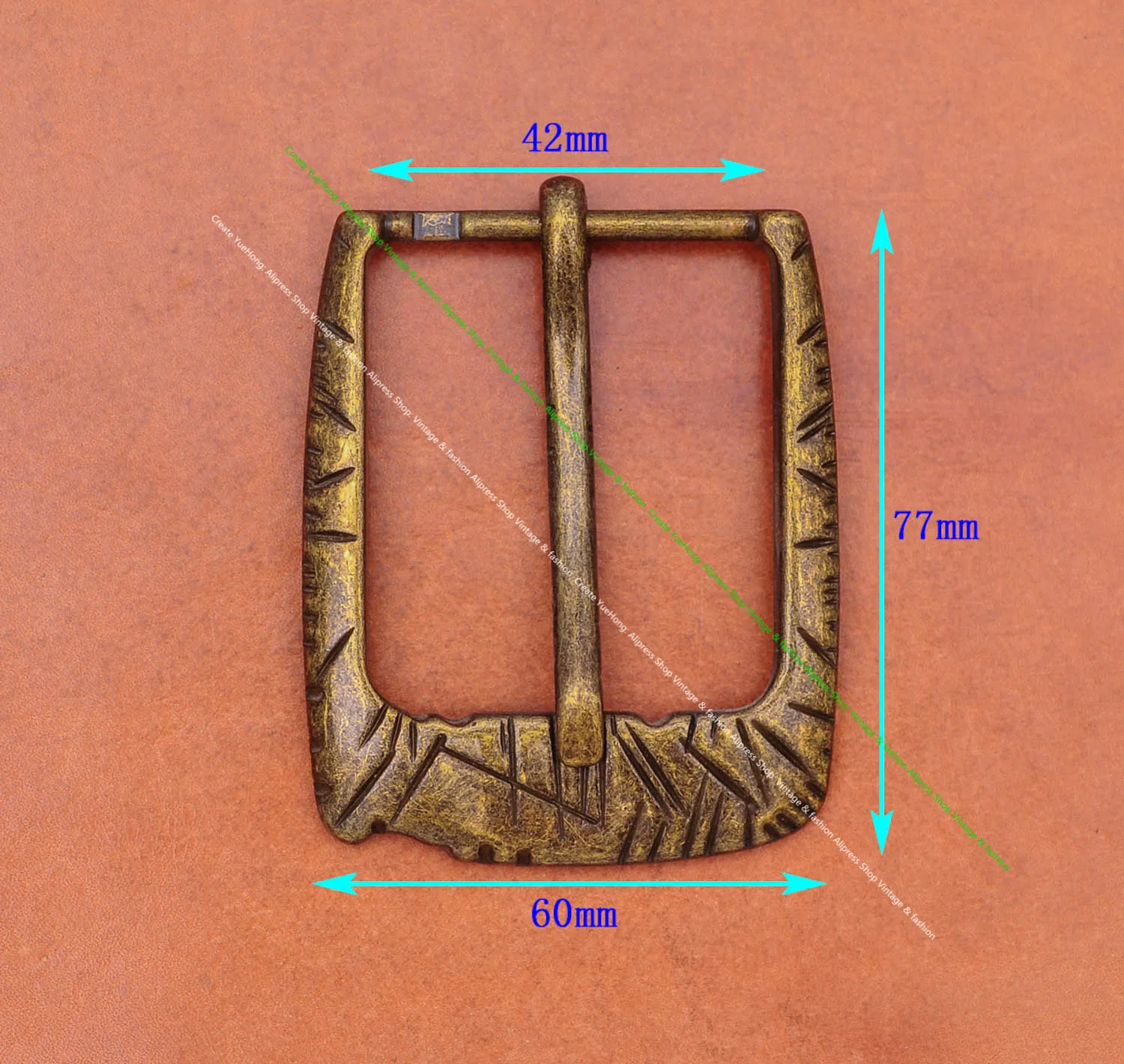 Винтажная широкая Качественная мужская металлическая пряжка с латунным