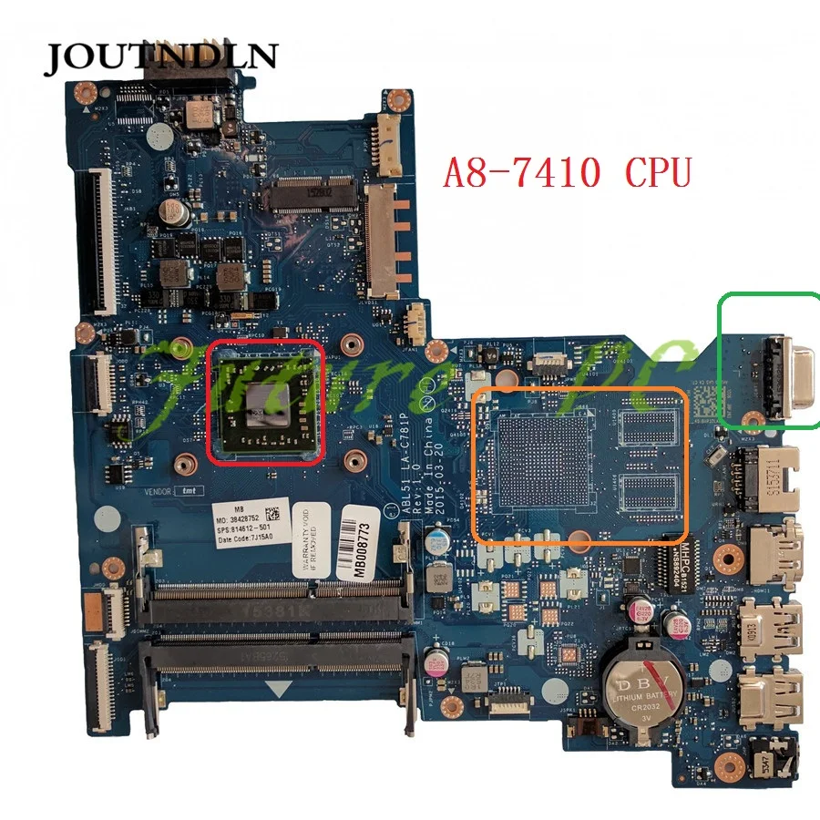 JOUTNDLN для материнской платы ноутбука hp 255 G4 814612 501 601 001 ABL51 LA C781P REV: 1 0 W/A8 7410 cpu