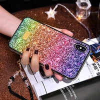luxury colorful rainbow glitter cases for iphone 11 pro xs max x xs xr soft tpu back cover for iphone 6 6s 7 8 plus bling case