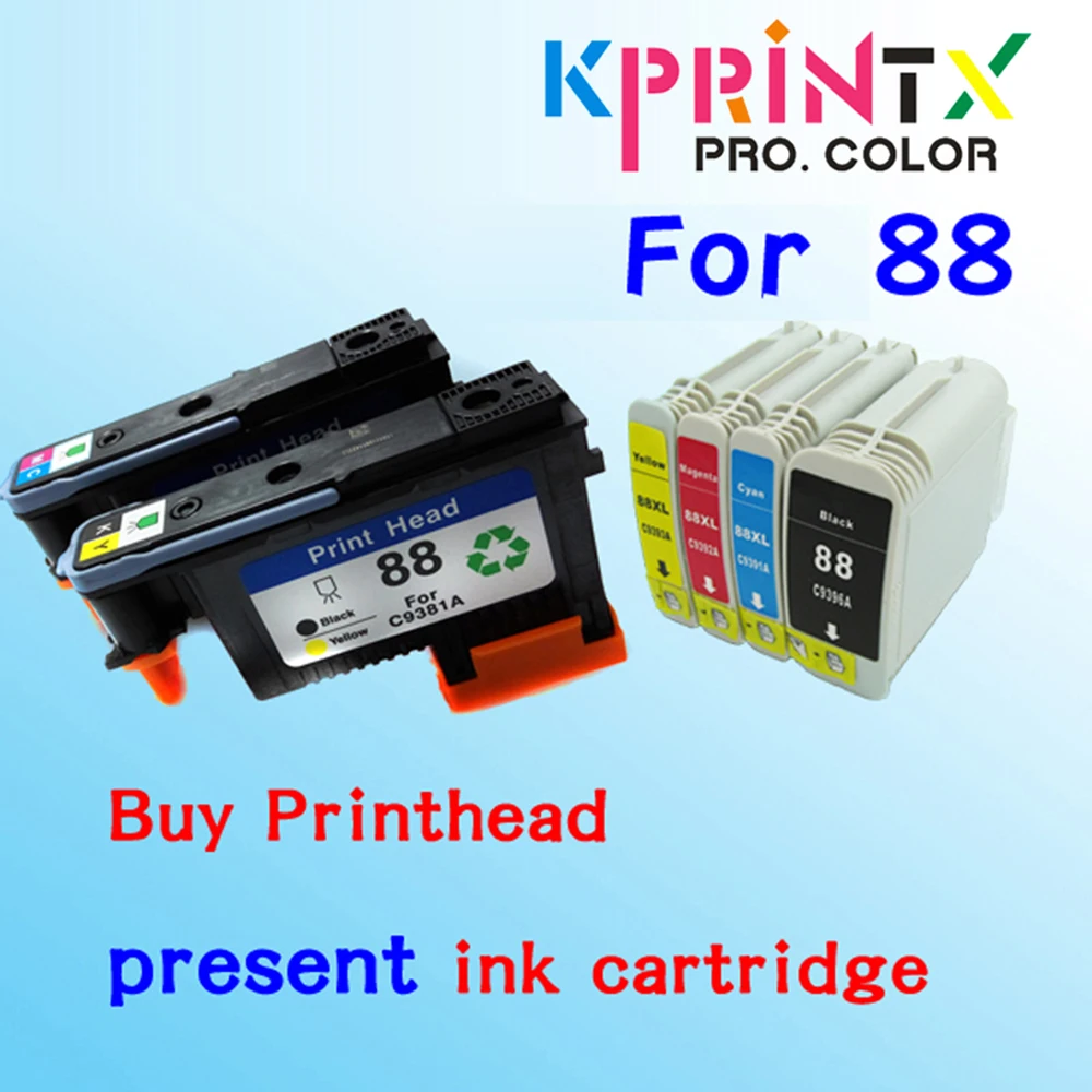 Лучшие продажи совместимый для hp88 печатающая головка (1BY + 1MC) 88 чернильный