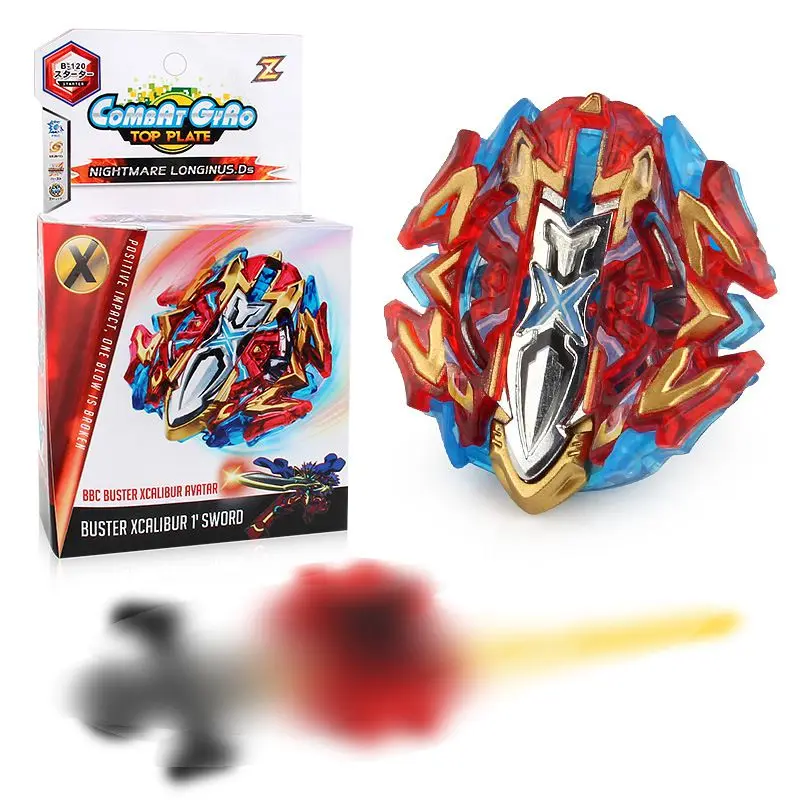 Burst Superking-giroscopio giratorio B120 para ni&ntilde;os, juguete de fusi&oacute;n con lanzador, espada Xcalibur de 1 ', giroscopio de lucha, regalos de cumplea&ntilde;os-5