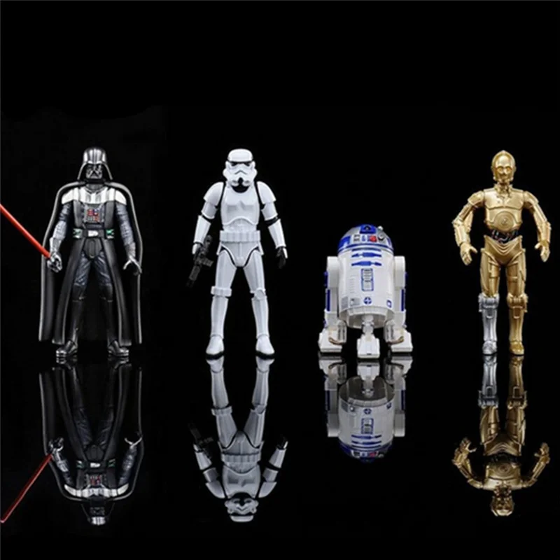 

TAKARATOMY Star Wars Alloy Metals Darth Vader The Storm Troops C3po R2d2 Action PVC Collection Model Toy Anime Figure Toys