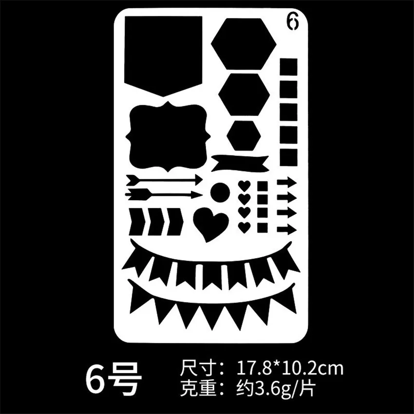 

Icon Dialog Scrapbook Stencils Spray Plastic Mold Shield DIY Cake Hollow Embellishment Print Lace Ruler Valentine