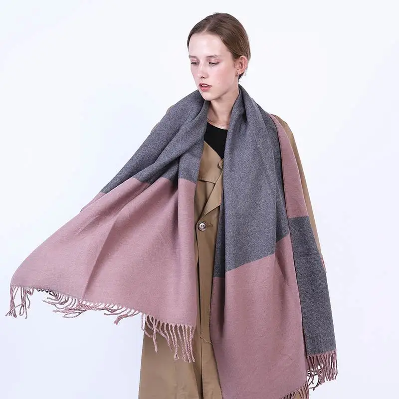 Новый брендовый кашемировый зимний шарф для женщин толстые теплые шали в стиле