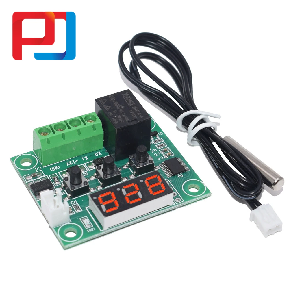 W1209 синий/красный светильник AC/DC 12V Температура отопления охлаждения Термостат