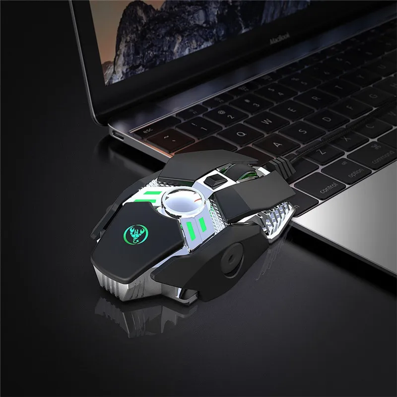 VOBERRY 7 Buttons Professional Cool LED Backlight 6400 DPI Optical Wired Gaming Mouse Mice For PC Laptop Computer Gamer | Компьютеры и