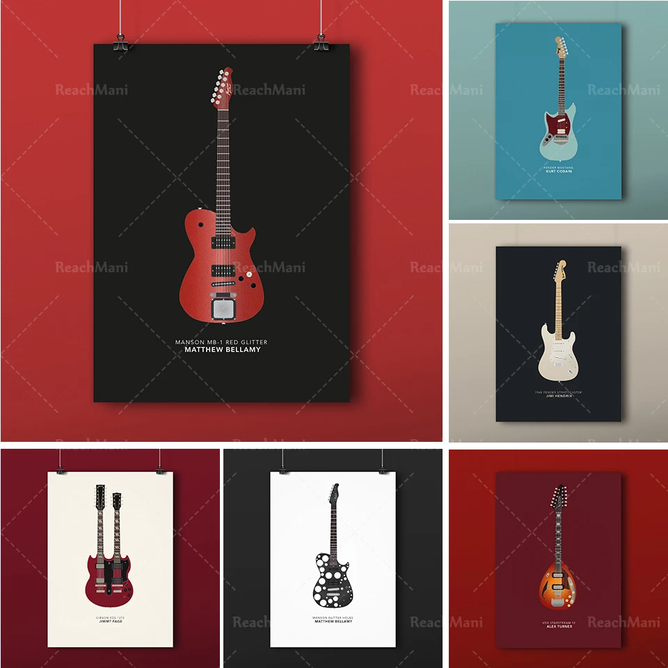 

Music posters, music printing, murals, home decoration, guitar posters