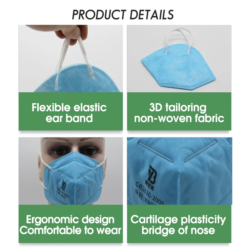 6 шт. Складная PM 2 5 Нетканая многоразовая Пылезащитная маска от аллергии на грипп