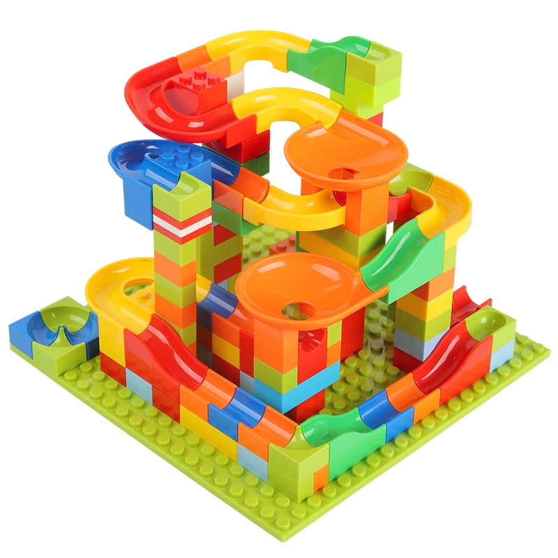 

330PCS Building Bricks Mini Marble Race Run Building Blocks DIY Funnel Slide Constructor Gift Toys for Children Kids