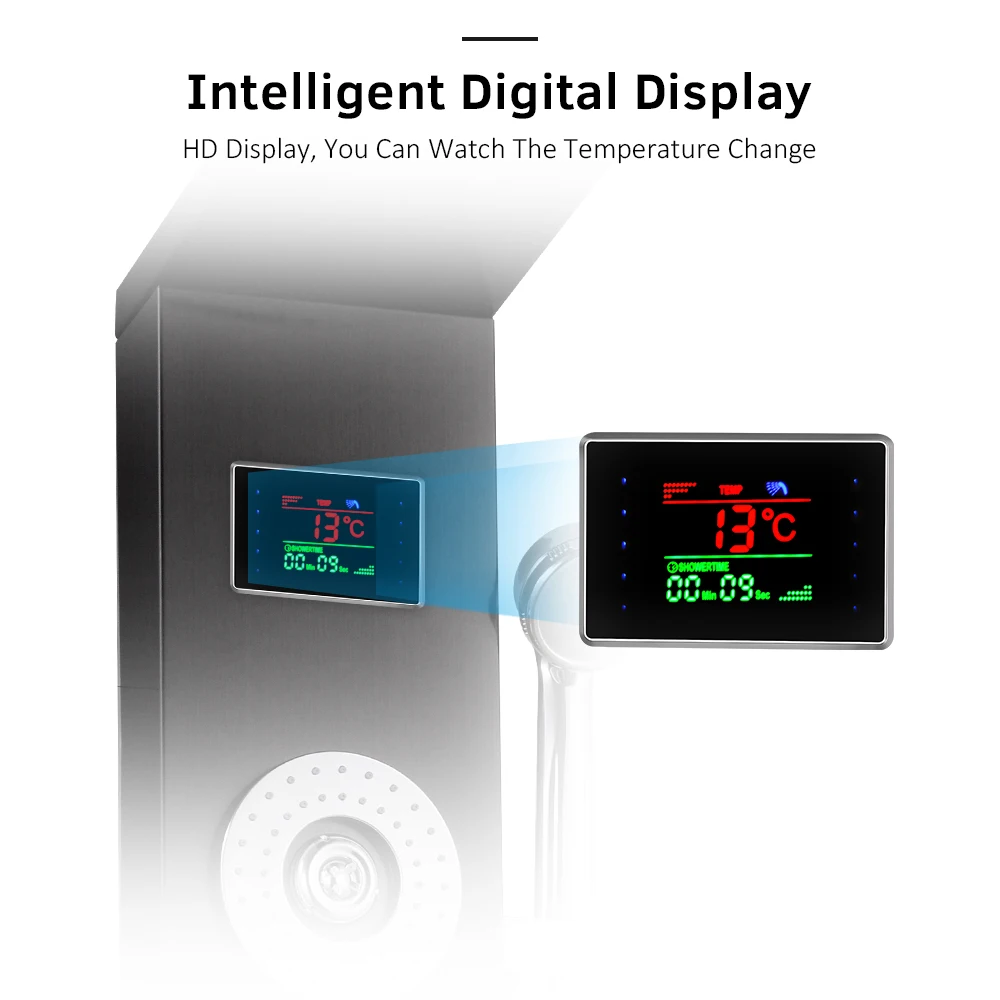 Душевой набор со светодиодным дисплеем настенная установка душевая панель щетка