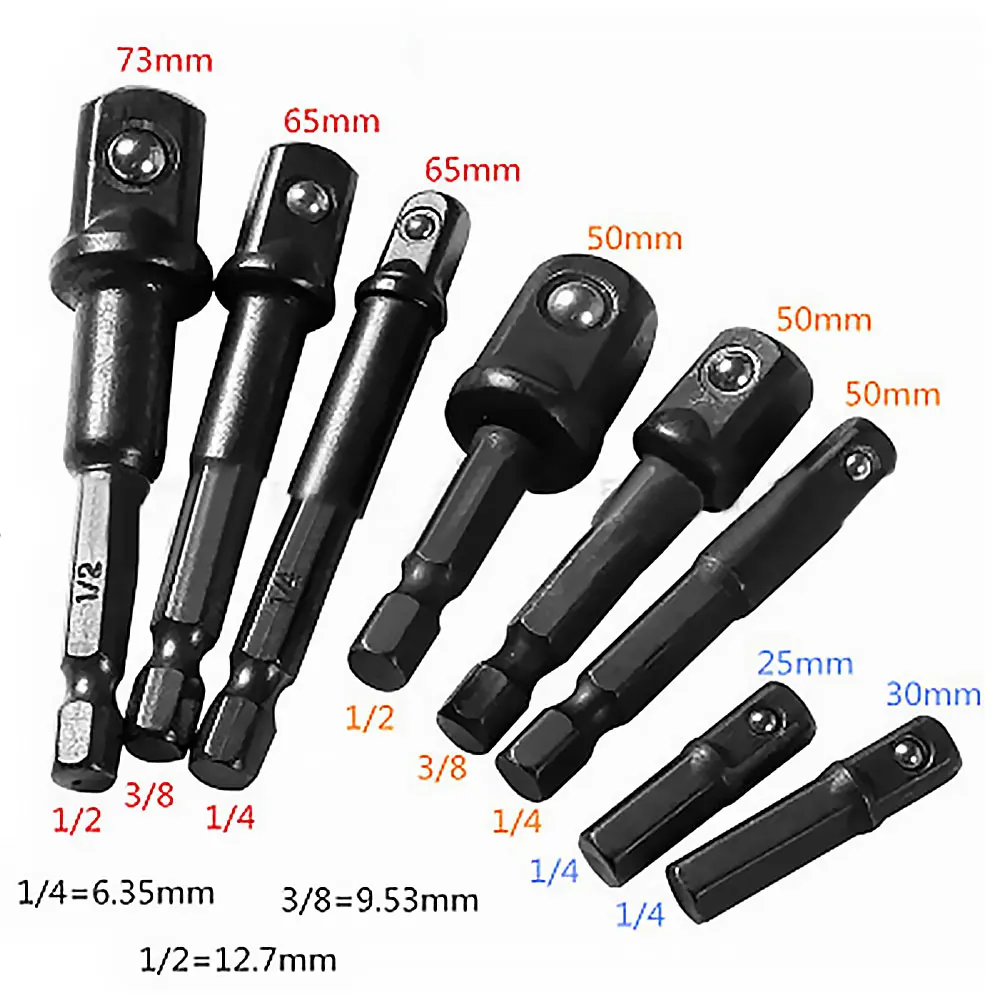 

12pcs 1/4 3/8 1/2 Drive Socket Adapter Converter Reducer Air Impact Craftsman Socket Wrench Adapter Hand Tools Set Repair Tools