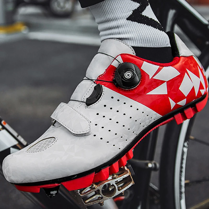 

Велосипедная обувь для мужчин и женщин, спортивные противоскользящие, с замком, для горного велосипеда