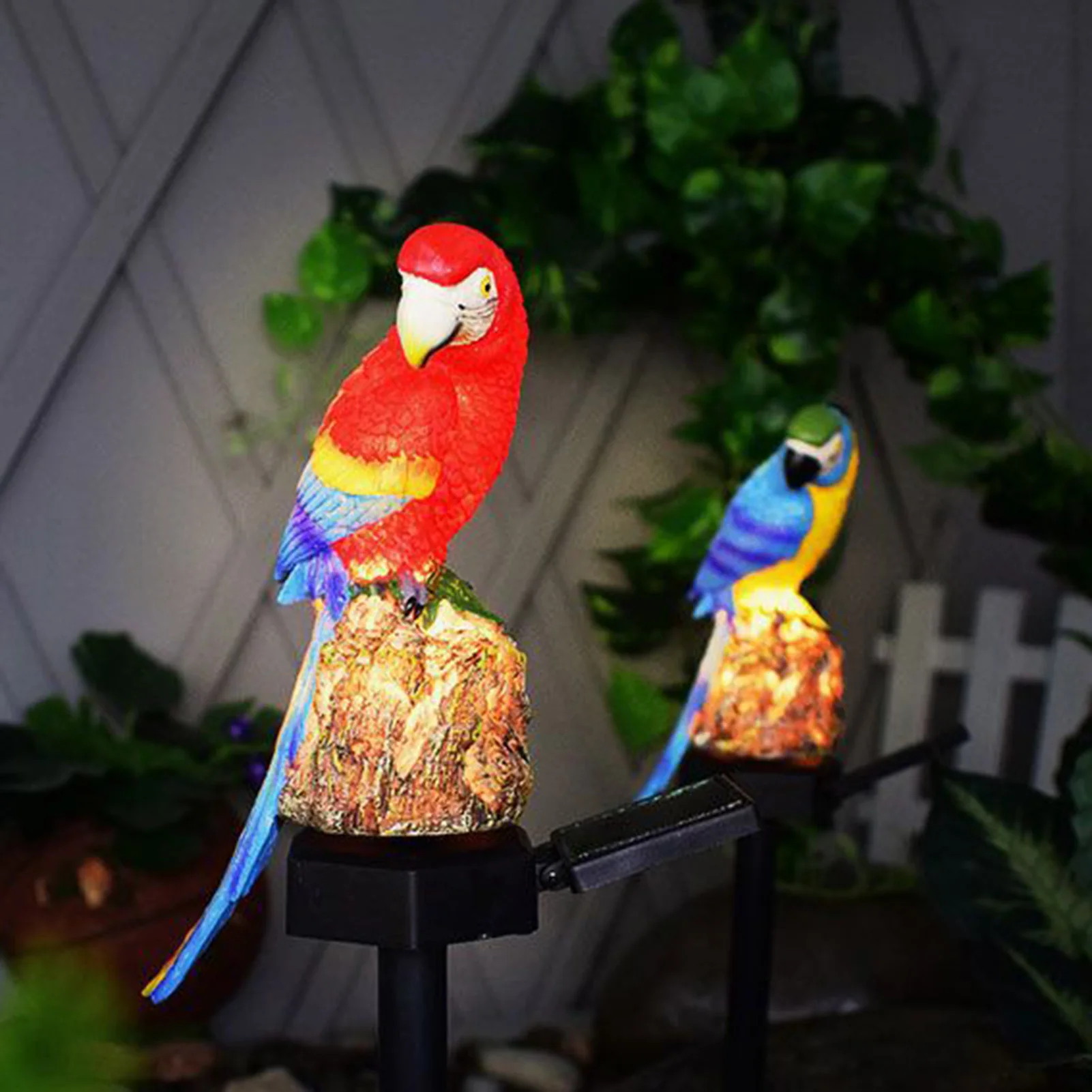 Солнечный Попугай образный ландшафтный светильник тропический Стиль Смола