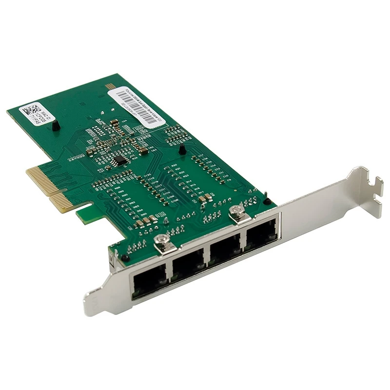 

PCIe X4 Network Card 4 Port Gigabit Ethernet Electrical RJ45 LAN Card 1000M PCIe Adapter Card I350AM4 for PC