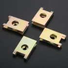 20 шт. детали крепления зажим для автомобиля винтовое основание U Тип J98 гайка крепежная застежка зажимы для двигателя автомобиля, крыла бампер защитная пластина зажим 3 мм