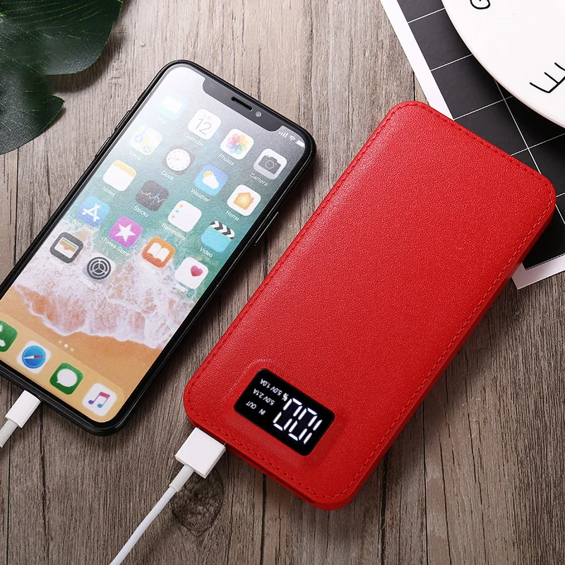 10000 мАч Внешний аккумулятор PoverBank 2 USB lcd Портативный мобильный телефон зарядное
