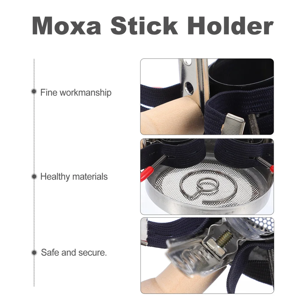 

1 Set Moxa Stick Holder Moxa Roll Fixing Rack Handheld Tool Moxibustion Supplies