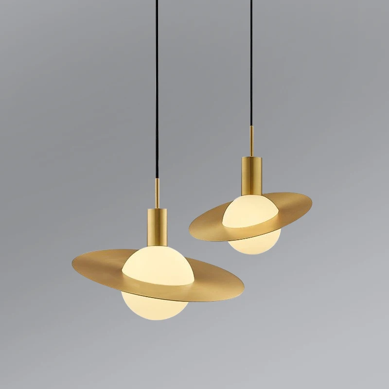

Postmodern designer living room dining room bedroom bedside art UFO chandelier simple Nordic bar counter window lamp