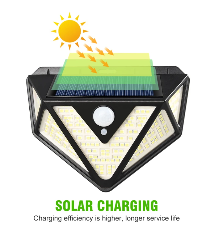 

166 LED Solar Light Solar Lamp PIR Motion Sensor Wall Light Waterproof Solar Powered Sunlight For Garden Decoration