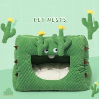 pet cat nest cactus shape dog bed warm small for cats dogs cat sleeping cave mats winter