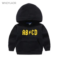 abcd letters print hoodies boy girl autumn funny casual long sleeve tops toddler children pullovers clothes camisetas