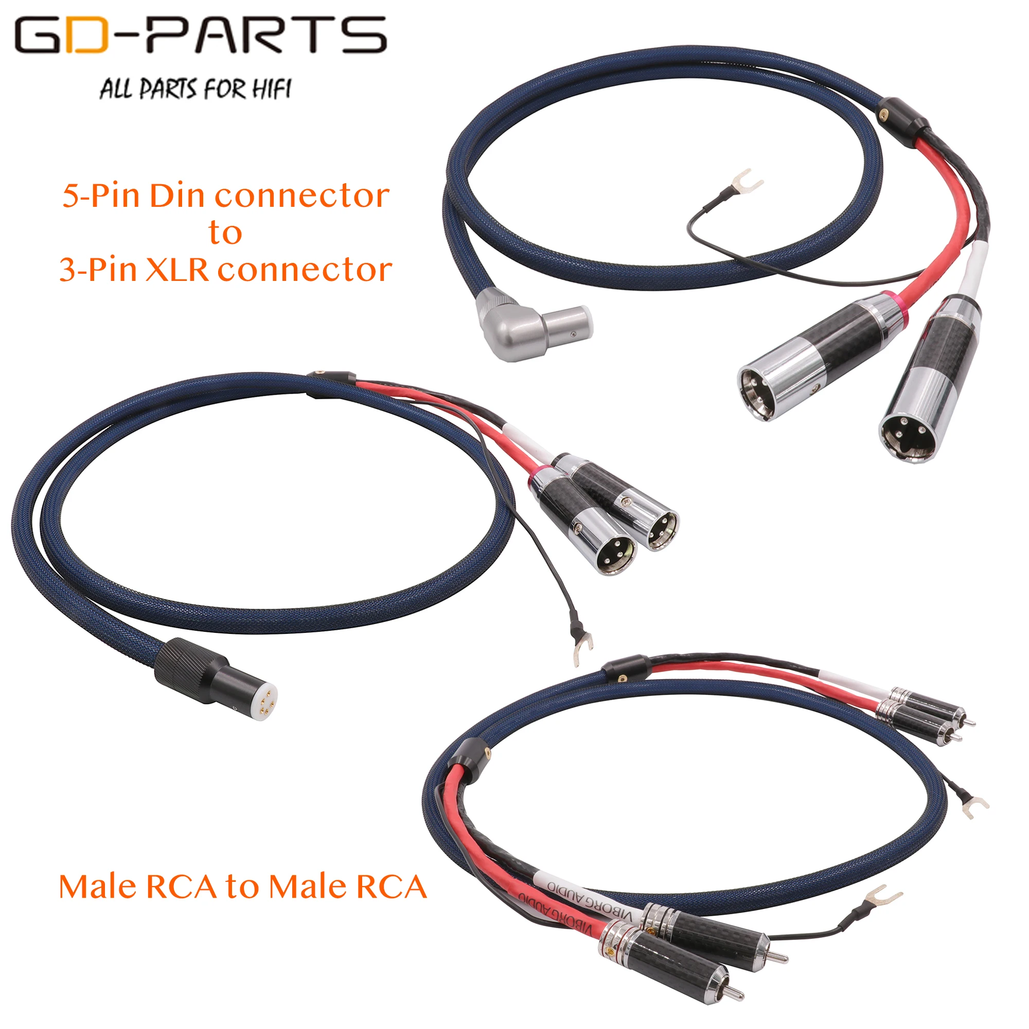 Виниловый 5-контактный разъем Tonearm с виниловым покрытием, 1,2 м