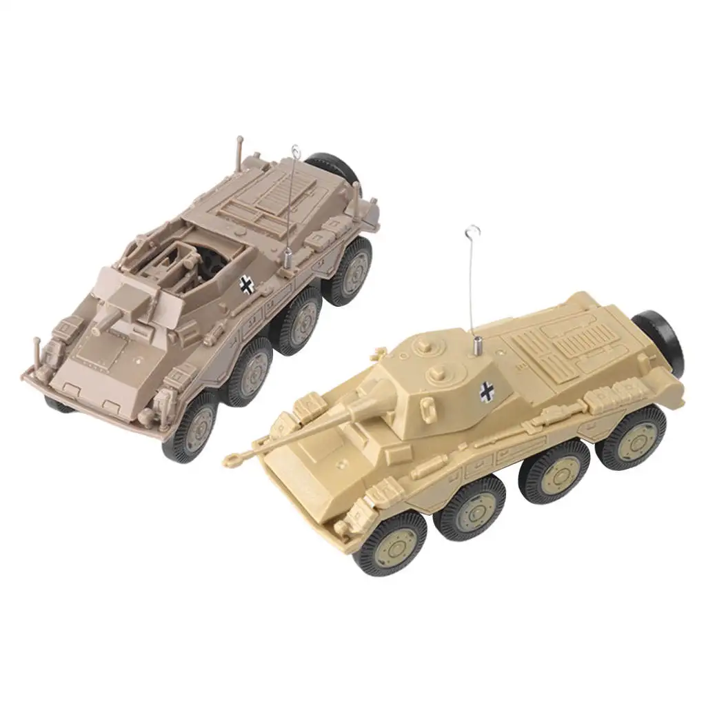 

Танк 4D пластиковый разведывающий, модель 1:72, микро-пейзаж, обучающая игрушка, сувенир, 2 шт.