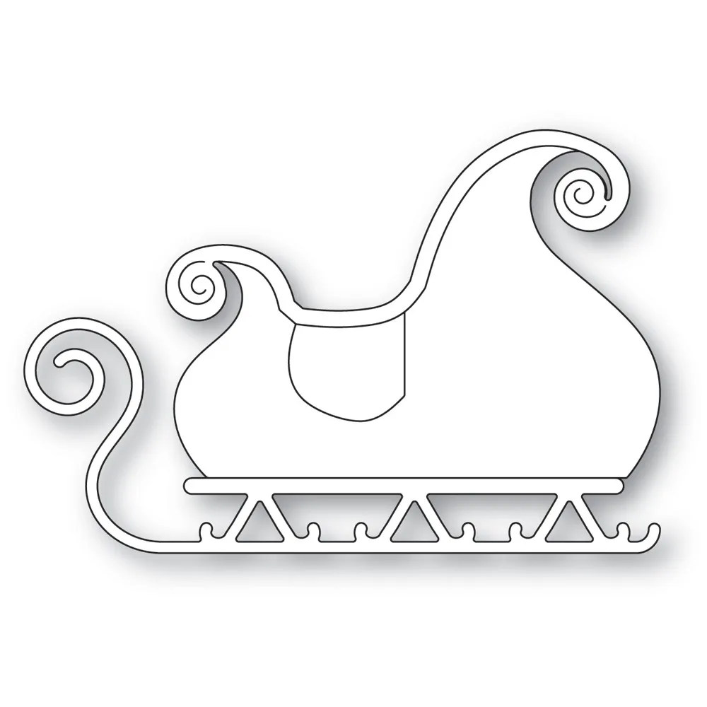 

Arrival Gilded Sleigh Metal Steel Cutting Dies Scrapbook Diary Decoration Stencil Embossing Template Handmade Greeting Card 2021