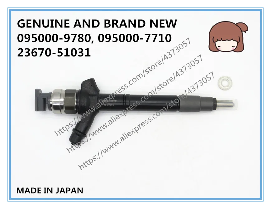 Оригинальный и совершенно новый инжектор дизельного топлива 095000 9780 9730 23670 59035 59036
