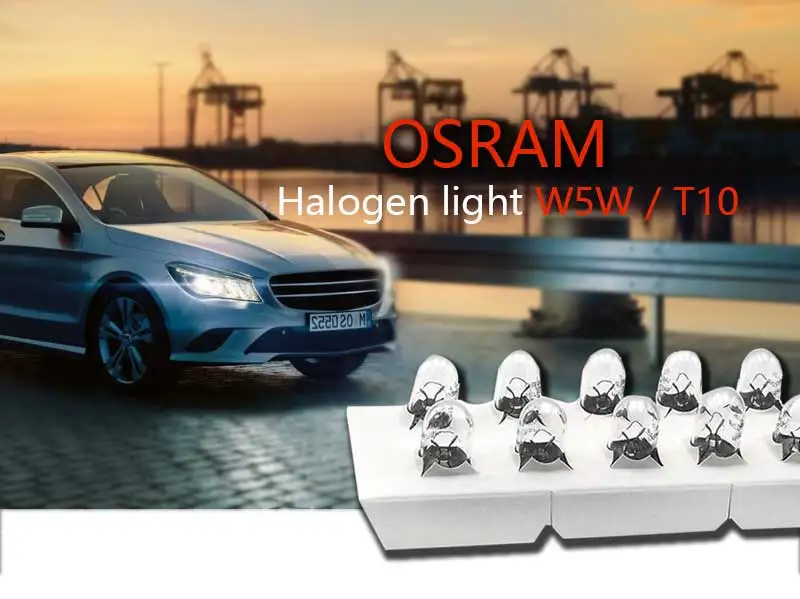 Лампа Ксеноновая OSRAM 12V первоначально T10 2825 5 Вт W2.1x9.5d W5W Стандартный интерьер светильник лампы сигнала поворота OEM авто лампы 10 шт