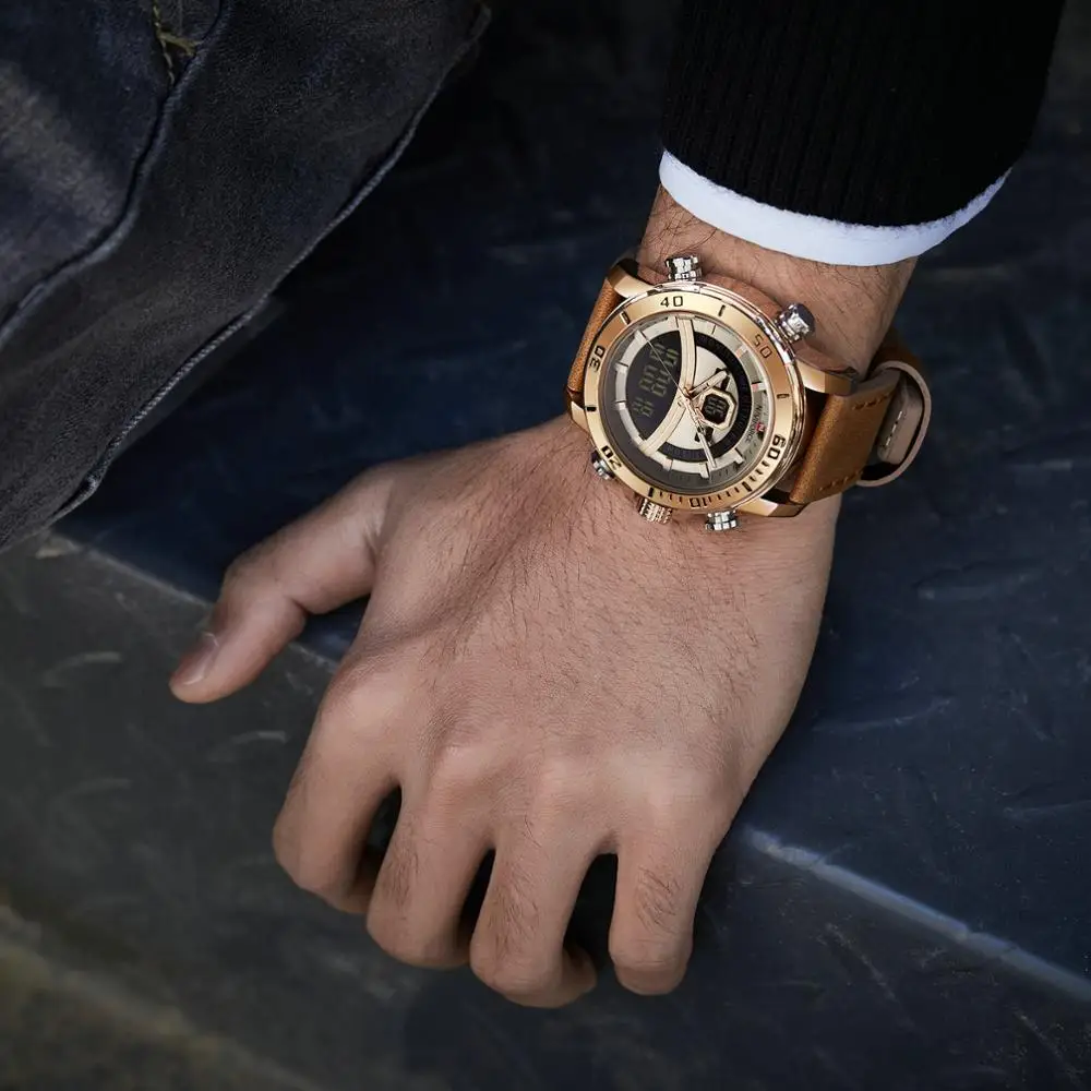 

Fashion Mens Watches Top Brand Luxury NAVIFORCE Quartz Watch Men Wristwatch Casual Sports Waterproof Clock relogio masculino