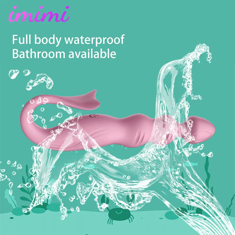 Фаллоимитатор Русалка Анальная пробка Вагина секс вибратор USB зарядка