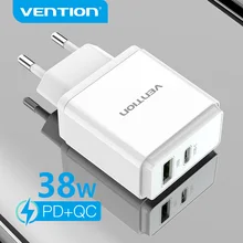 Vention 38W Fast USB Charger USB Type C PD Fast Charging for iPhone 12 USB Charger with Quick Charge QC 3.0 Mobile Phone Charger