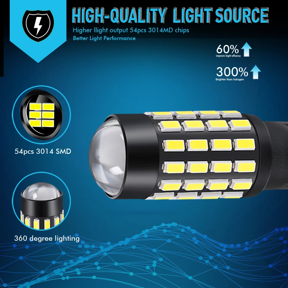 2 шт. светодиодные лампы W5W T10 Canbus 3014 51SMD для BMW Audi|Сигнальная лампа| |