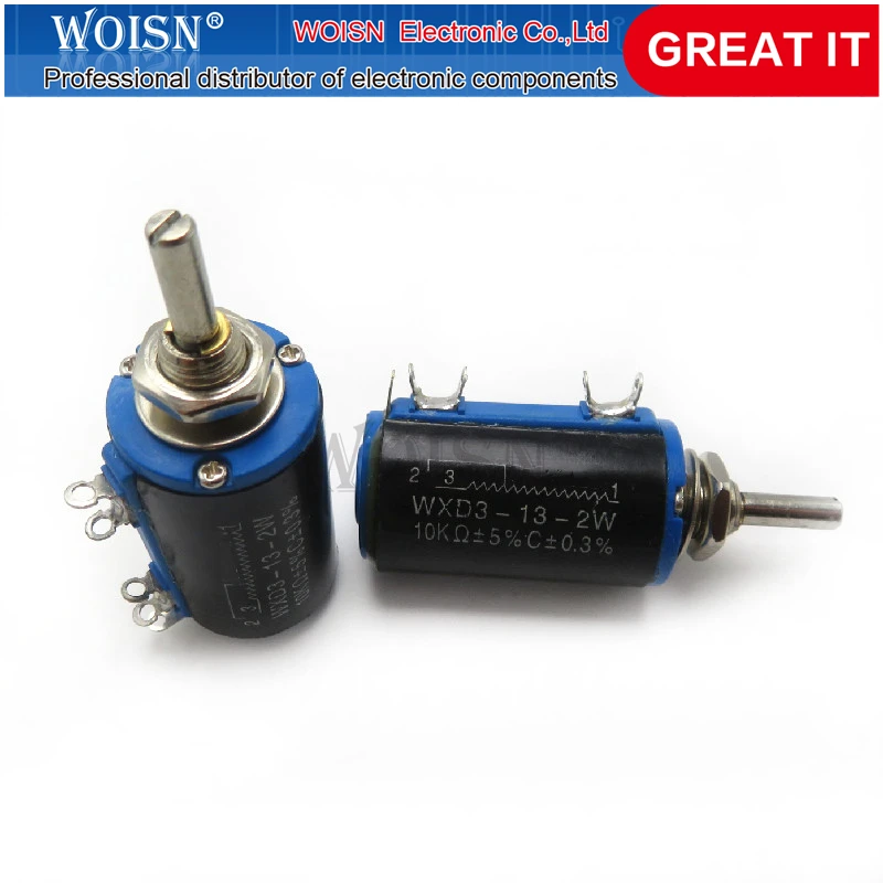 

2PCS WXD3-13-2W 10K ohm WXD3-13 2W Wirewound Potentiometer Rotary side Rotary Multiturn NEW Hot sale In Stock