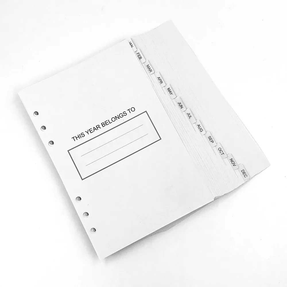 Бумаги для блокнота с внутренней обложкой дневника внутренняя Обложка Filofax A5A6A7